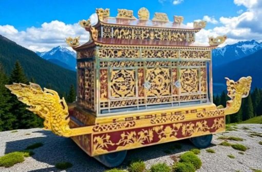 Xe tang lễ bằng gỗ (1)